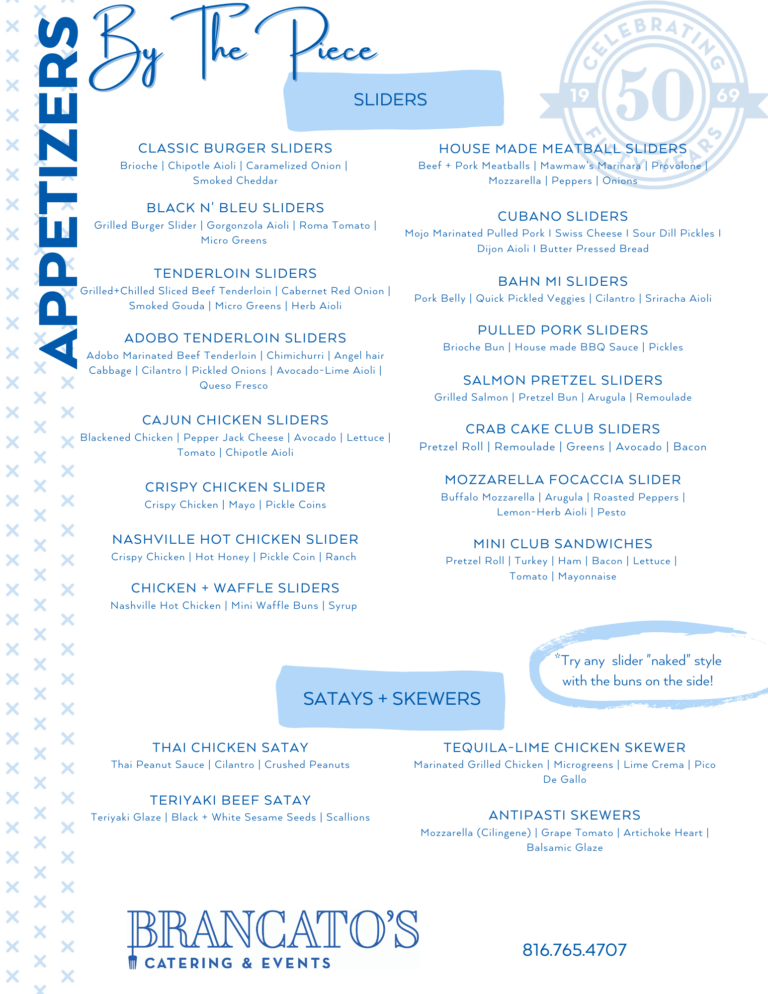 Appetizer Menus Catering Kansas City Wedding Catering Full