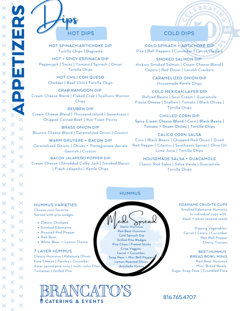 Appetizer Menus Catering Kansas City Wedding Catering Full