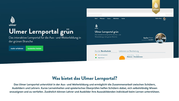 Ulmer Lernportal Branchensoftware für den Gartenbau
