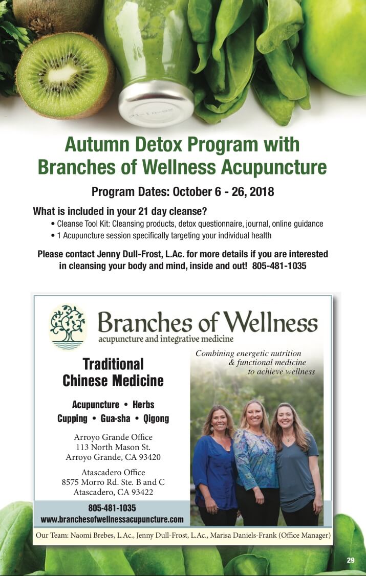 Autumn Detox Program with Branches of Wellness Acupuncture Jenny Dull