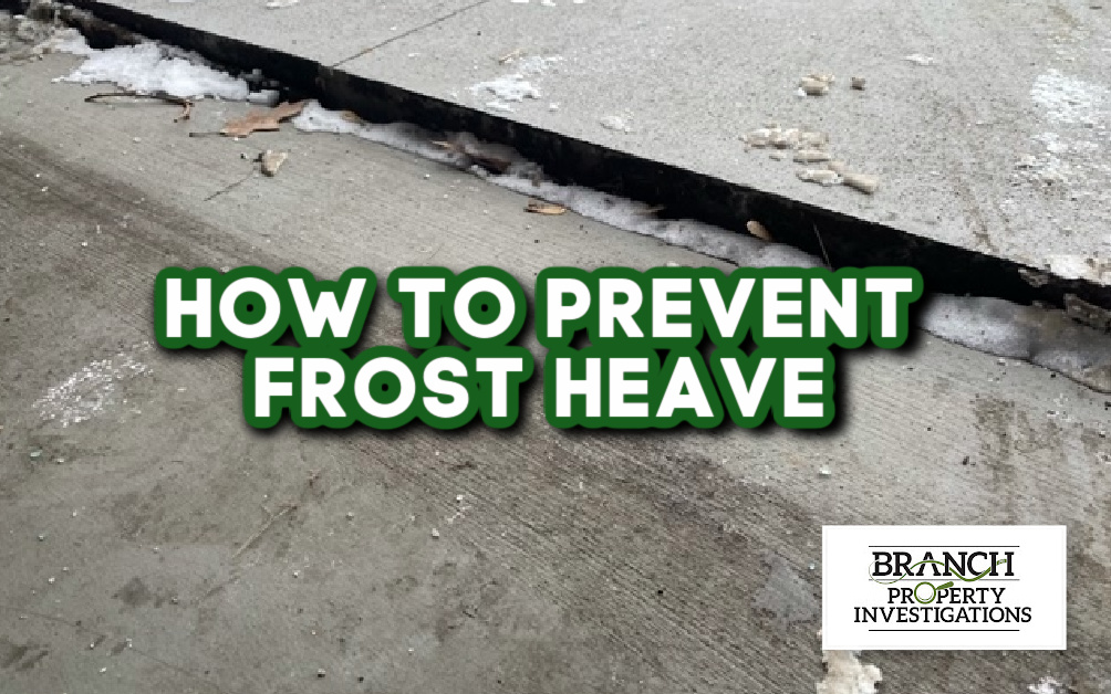 How to Prevent Frost Heave Branch Property Investigations
