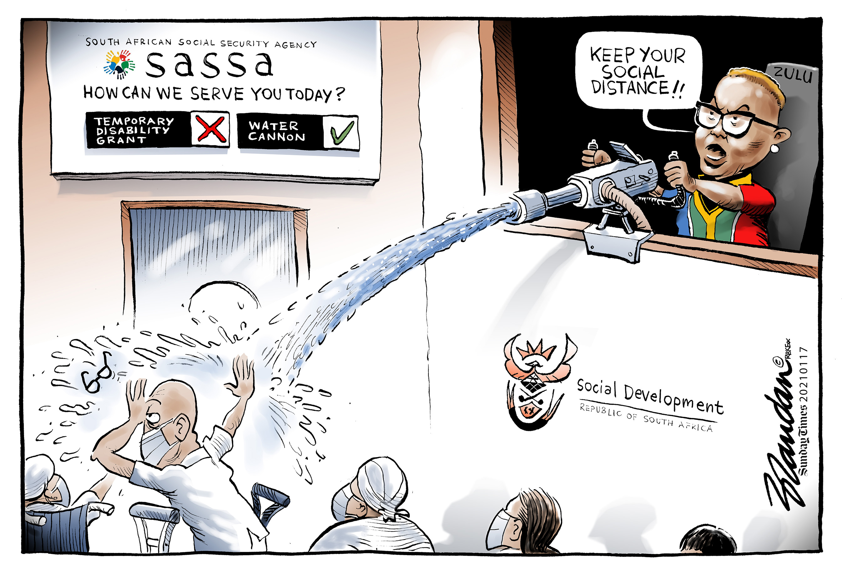 Sunday Times 17 January 2021 Editorial Cartoons by Brandan Reynolds