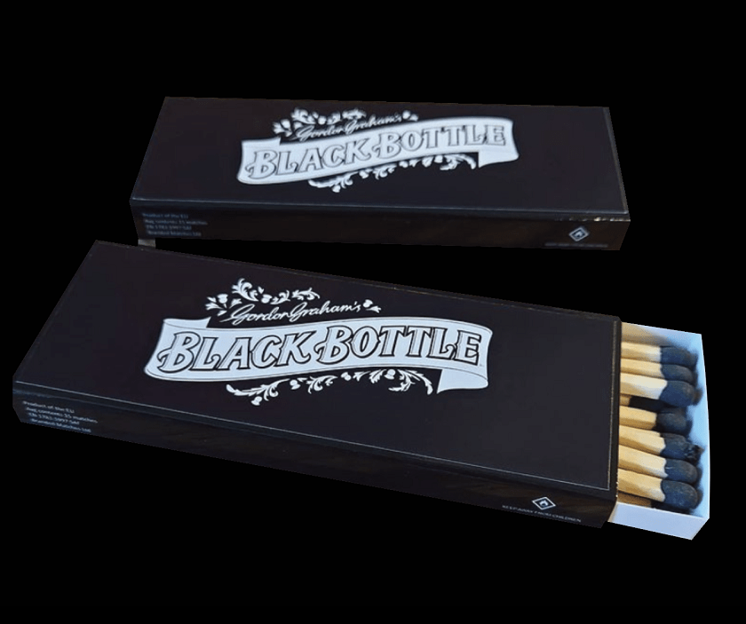 BM000312BLACK Black Cigar Matches