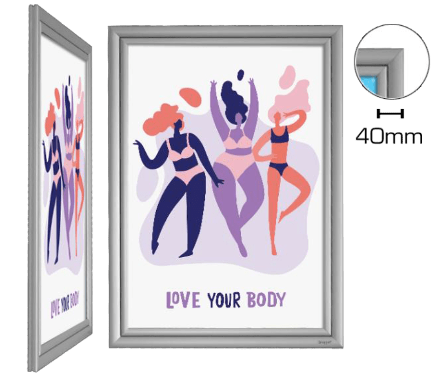 Clip Frame 40mm Single sided Brand Expert