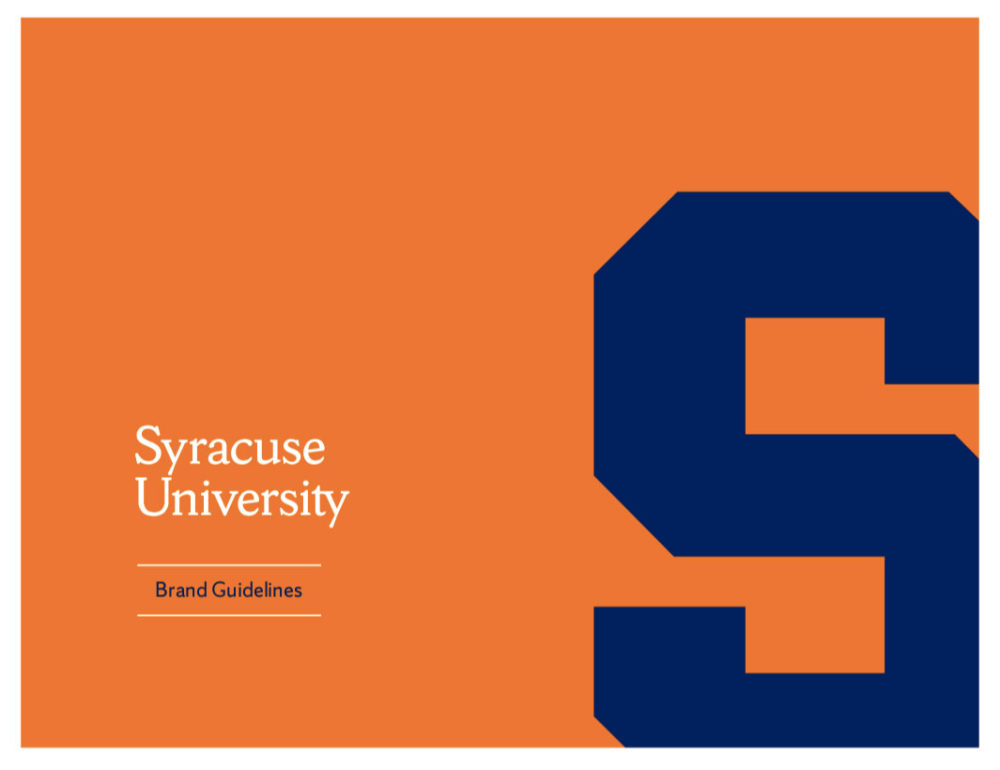 Syracuse University PDF document Branding Style Guides