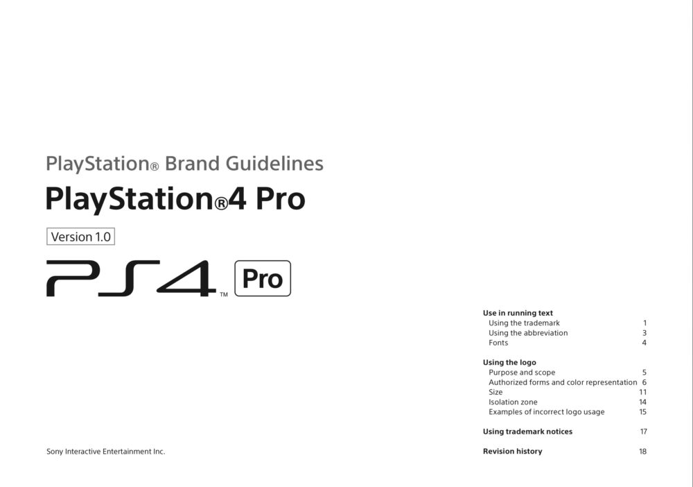 PlayStation 4 Pro | PDF document | Branding Style Guides