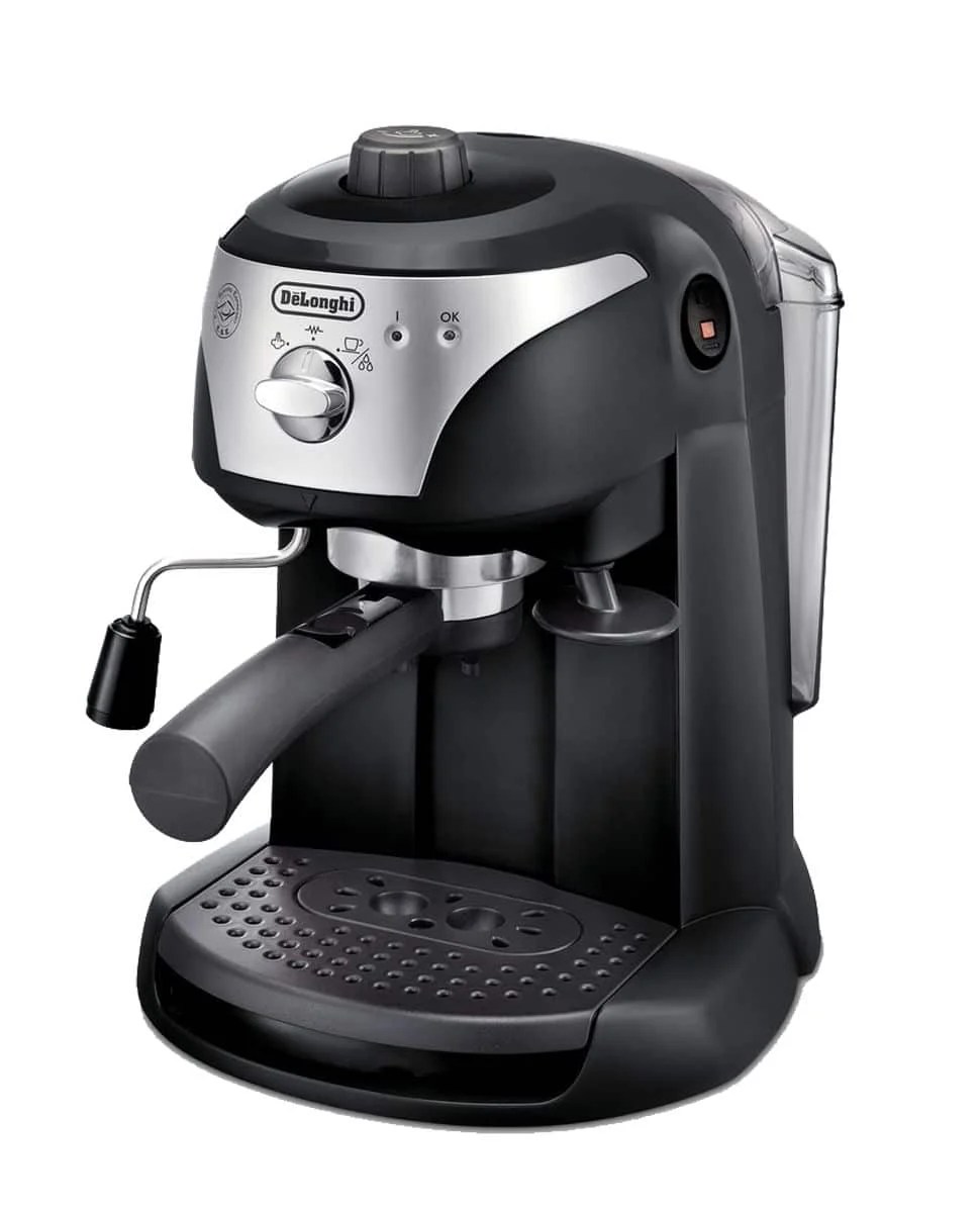 Delonghi Espresso and Coffee Machine 1100W Black EC221.B 2year