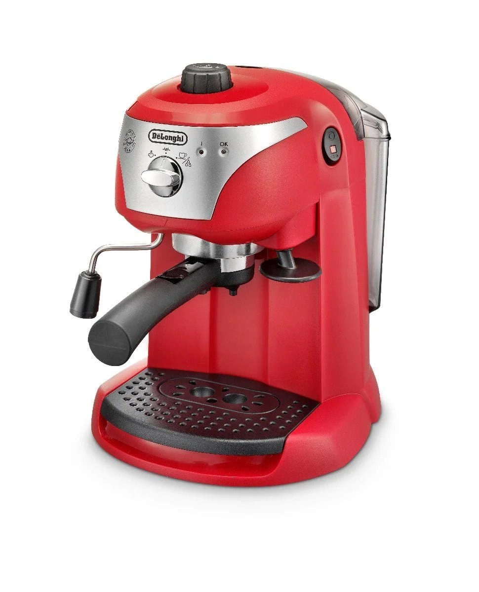 Delonghi Espresso and Coffee Machine 1100W Red EC221.R 2year Warranty