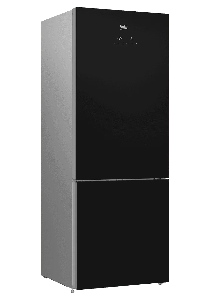 Beko Refrigerator 520 lt net 454 lt Glass Black 2 Door Nofrost
