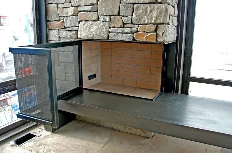 Brandner Design The "L" Shaped Fireplace Screen