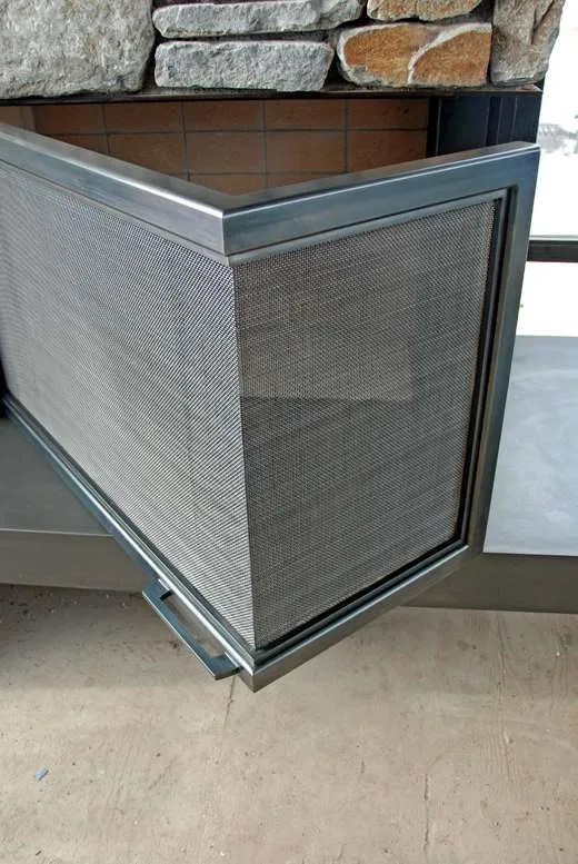 Brandner Design The "L" Shaped Fireplace Screen