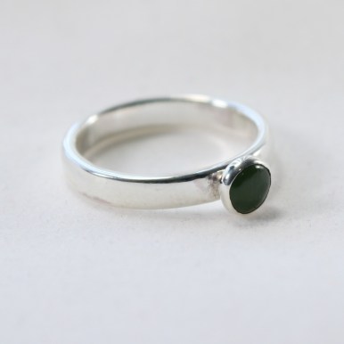 Silver Jade Ring on Comfort Fit Band ring_silver_comfort_band_jade