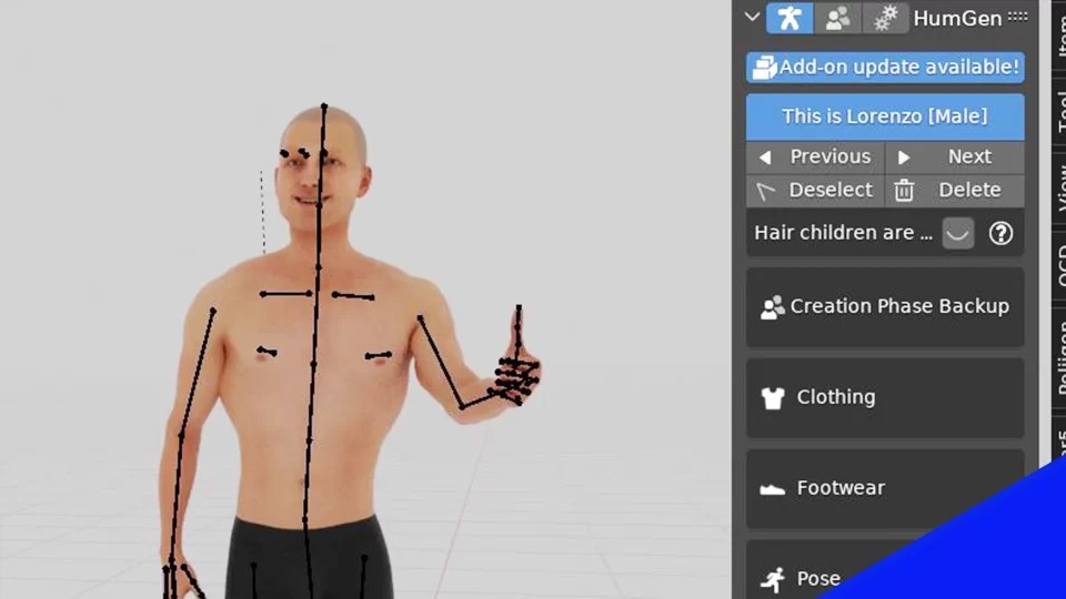 Human Generator AddOn for Blender 3D Brandon's Drawings