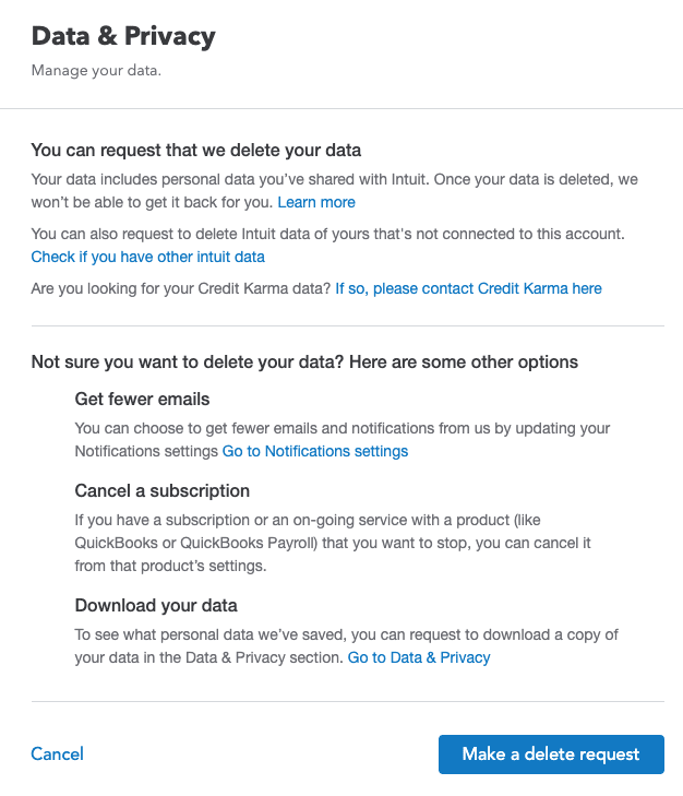 Delete Mint Account & Remove Your Personal Data