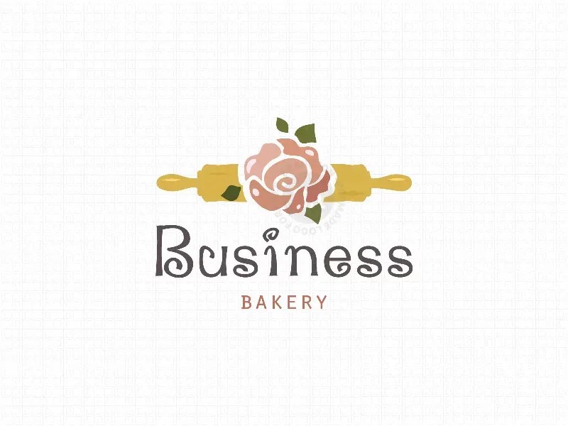 Pink Rose Bakery Logo Branition