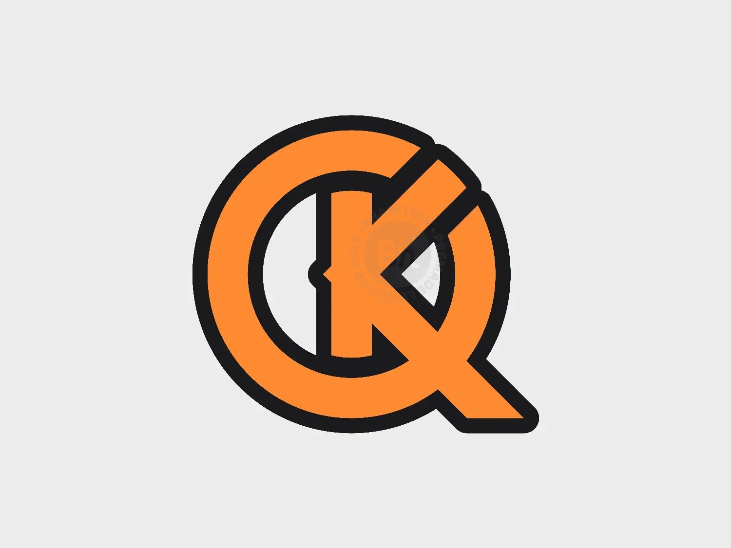 Letter QK Monogram Logo Branition