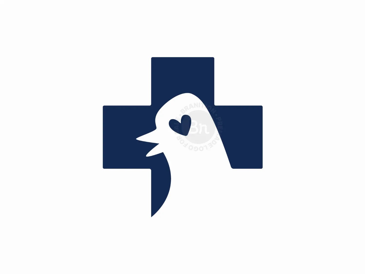 Minimal Pigeon Hospital Logo Branition