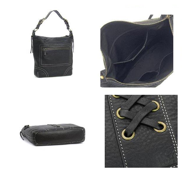 コーチ10400 B4/BKレザー ショルダーBK