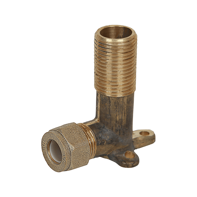 Male Wall Mounted Compression Elbows Nylon Olive Brasshards