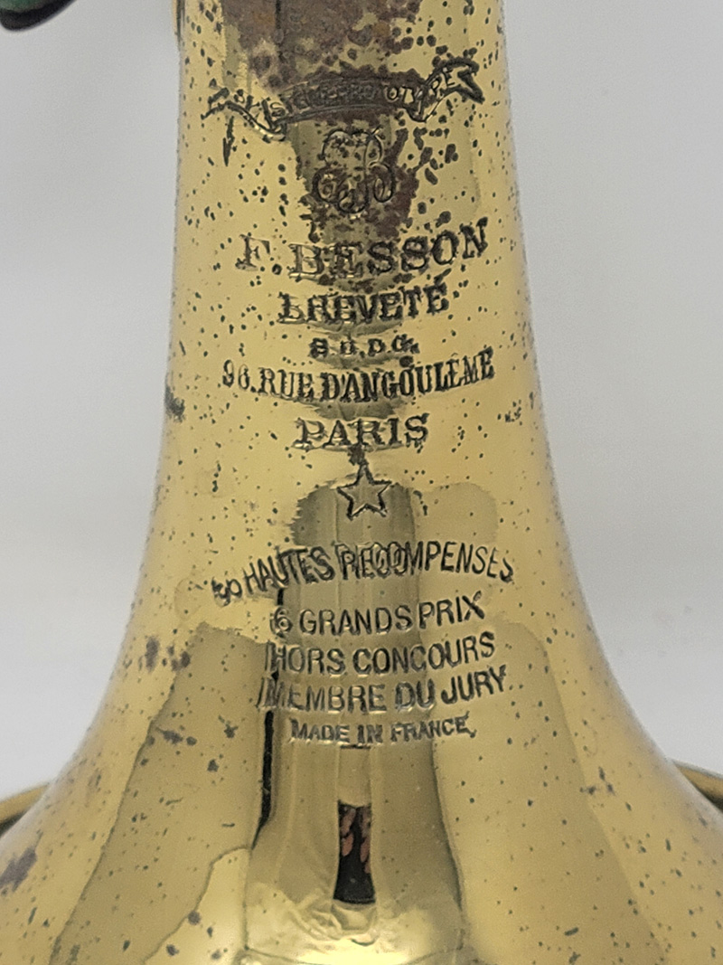 1940s F Besson Paris Trumpet System Prototype Brevete Vintage brass horn