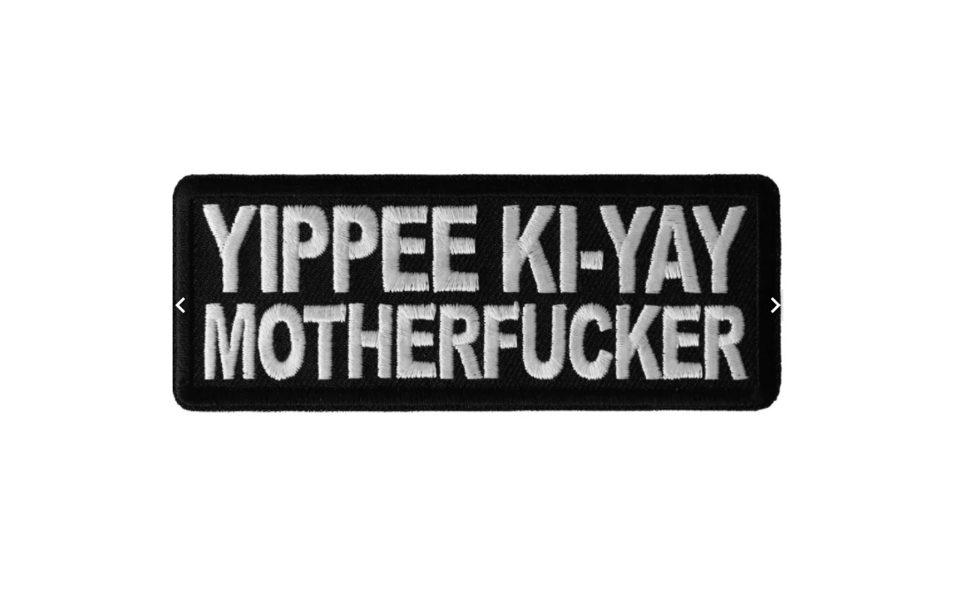 Yippee KiYay Motherfucker Patch Brass Pole Motorcycle Accessories