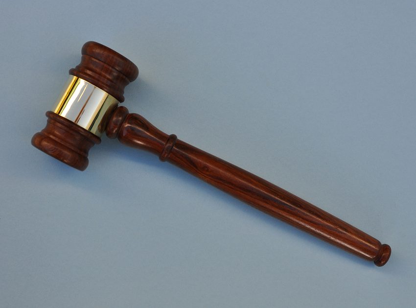 Wood Gavel with Square Block by Stanley London