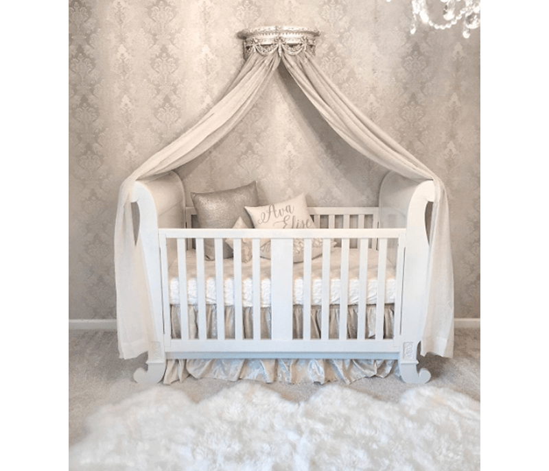 chelsea sleigh crib white