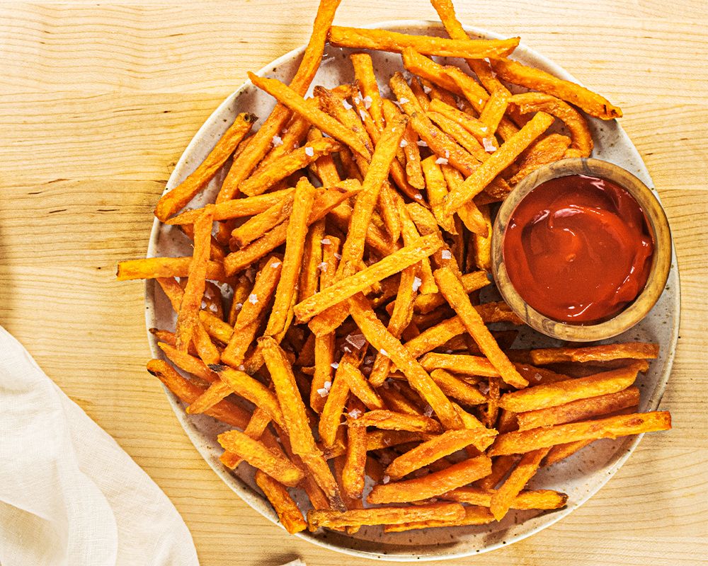 Sweet Potato Fries with Maple Chipotle Ketchup Servings 2 — Brava Brava Home