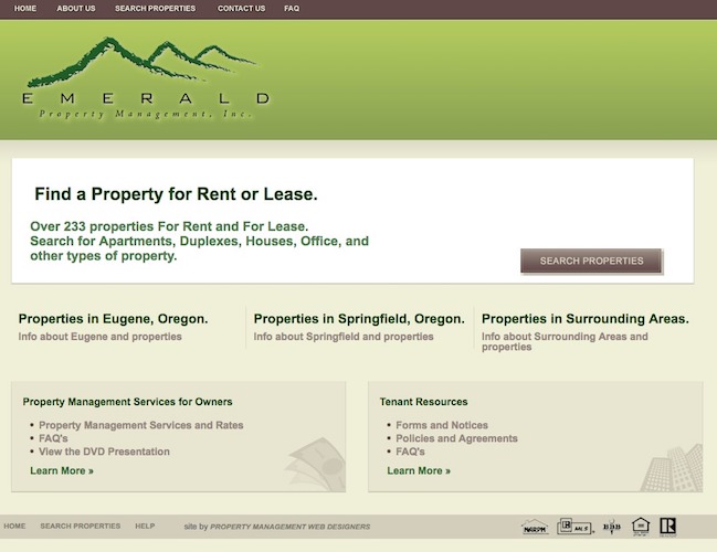 Property Management site Design and development by Bravo 