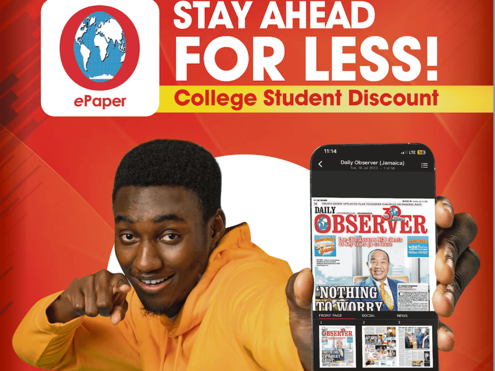 Student Special Subscribe For One Year And Receive 30 Days Free EPaper With The Jamaica