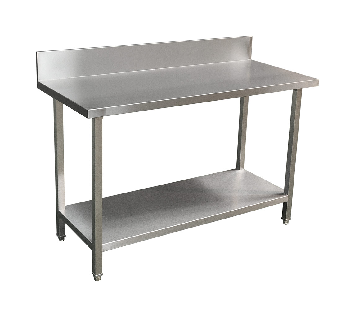 Commercial Grade Stainless Steel Splashback Bench, Premium Range 1400 X