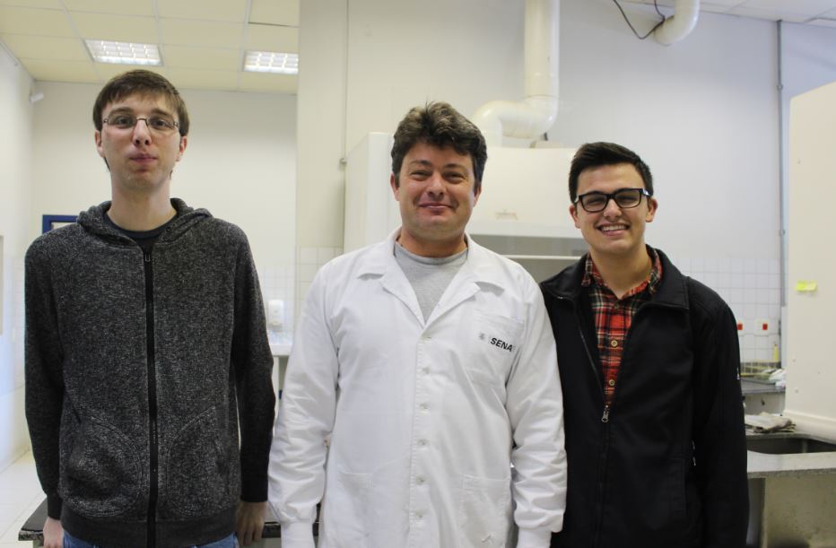 Our interns, Ian Hendricks and Spenser Kinsman, at our partner SENAI