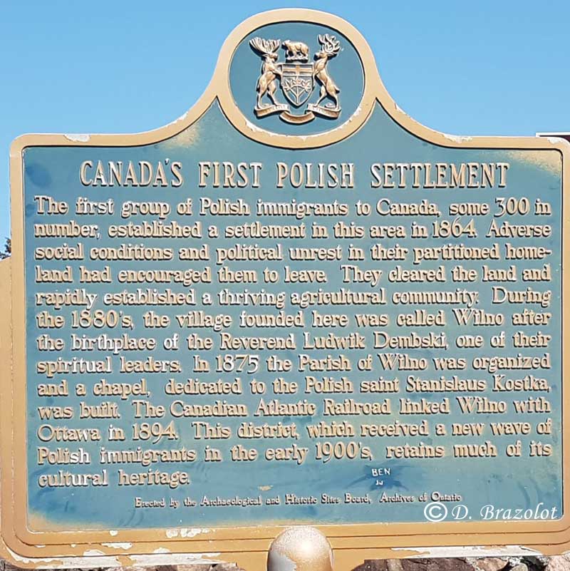 Wilno, Ontario Canada’s First Polish Settlement Brazolot Migration