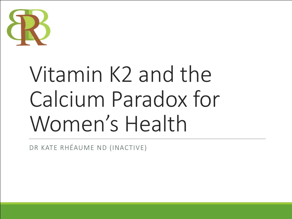 Vitamin K2 and the Calcium Paradox for Women’s Health (2018) (inar