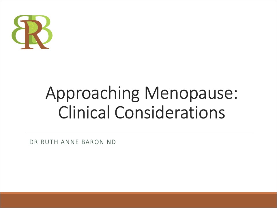 Approaching Menopause Clinical Considerations (2021) (inar) BRB