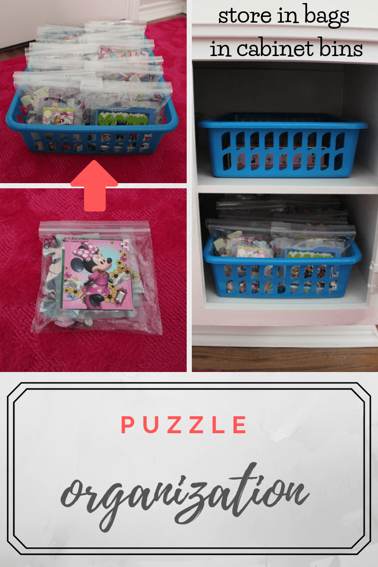 How to Organize Puzzles Dollar Tree Bins and Plastic Sandwich Bags