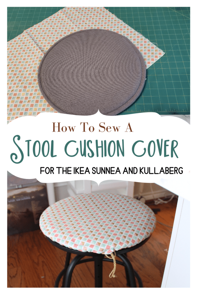 How To Sew A Round Cushion Cover IKEA SUNNEA Stool Pad Hack