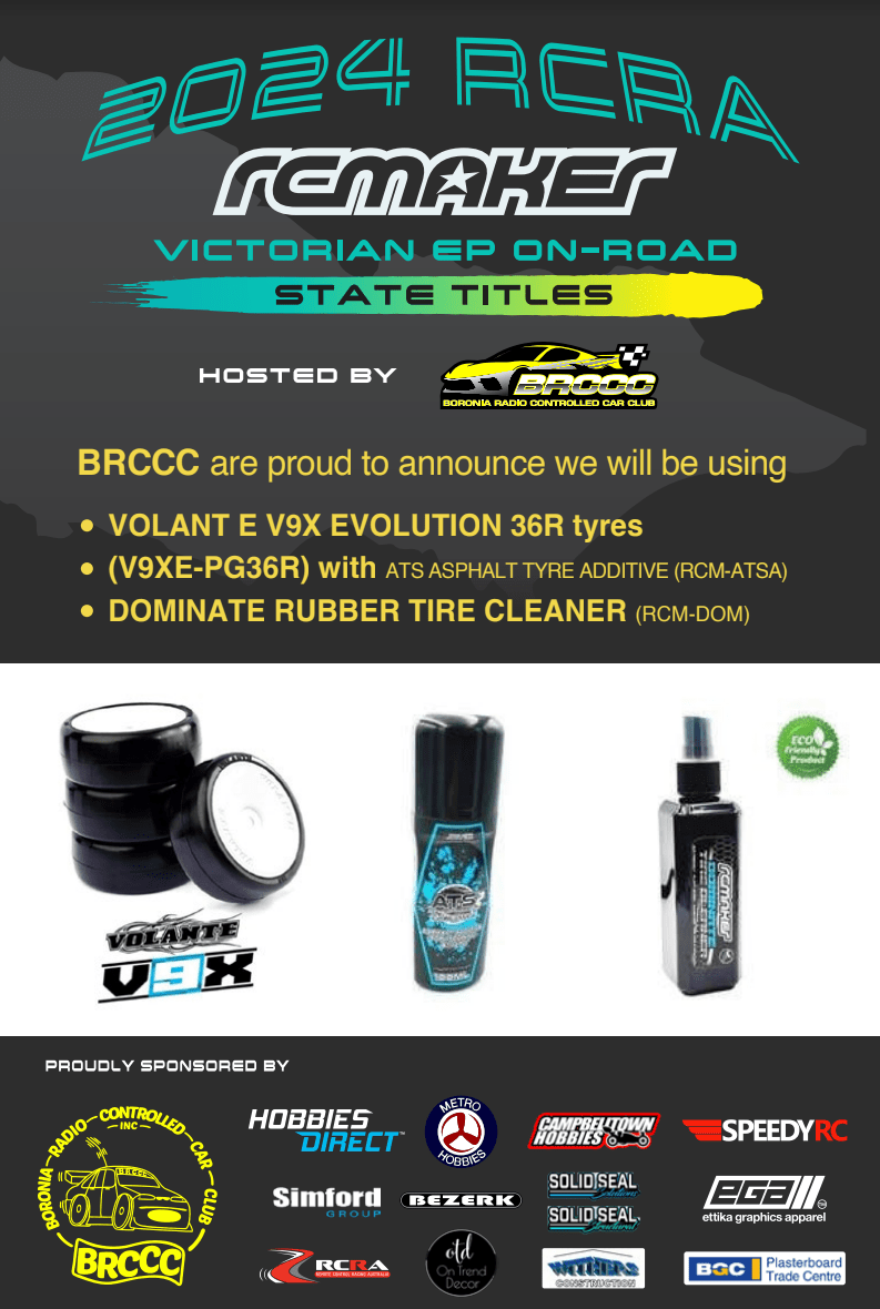 2024 RCRA RC Maker Victorian EP OnRoad Titles Boronia Radio Control