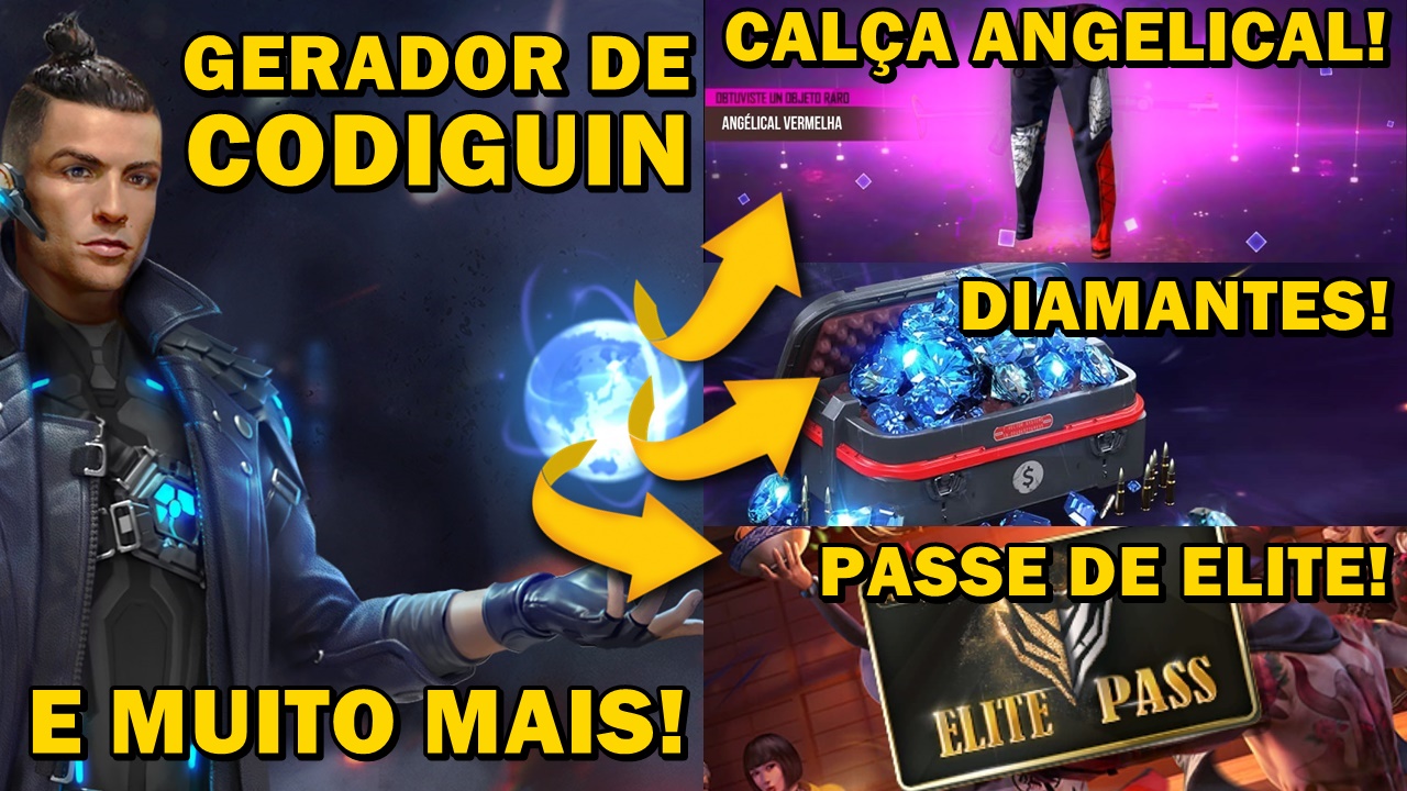 GERADOR DE CODIGUIN FREE FIRE CALÇA ANGELICAL E OUTROS