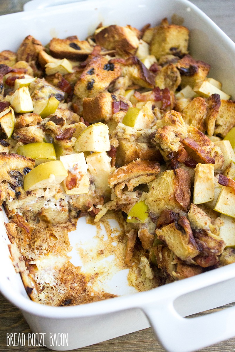 Apple Raisin Breakfast Casserole • Bread Booze Bacon