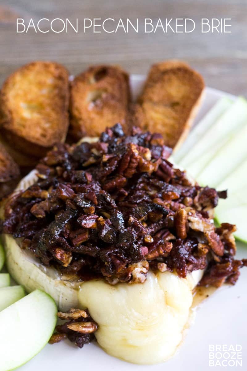 Bacon Pecan Baked Brie • Bread Booze Bacon