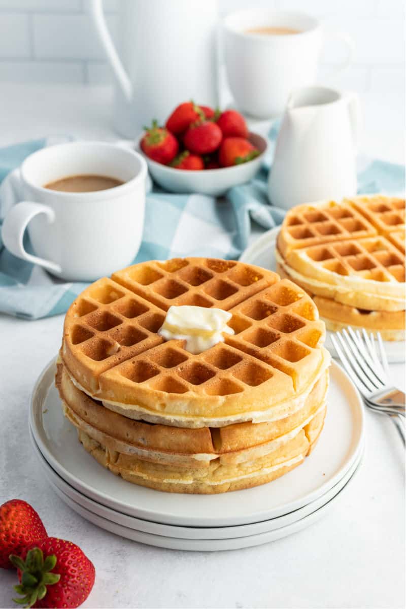 Homeamde Belgian Waffle Recipe • Bread Booze Bacon