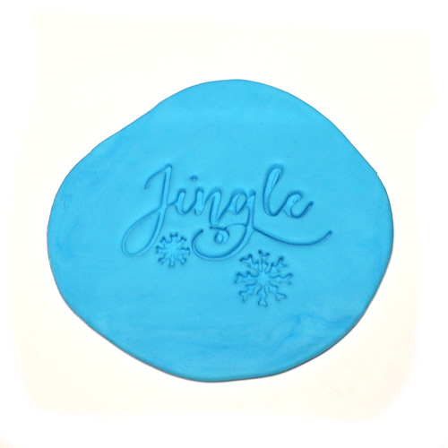 3" Round Fondant Embossing Stamp "Jingle" Bread Stamps