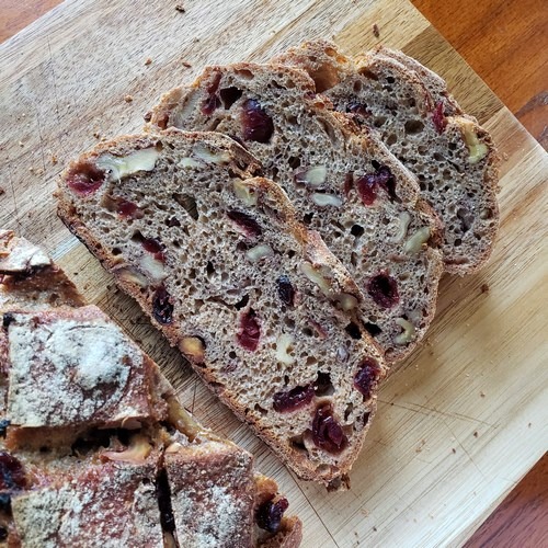 Whole Grain Cranberry Walnut Sourdough Bread Breadtopia