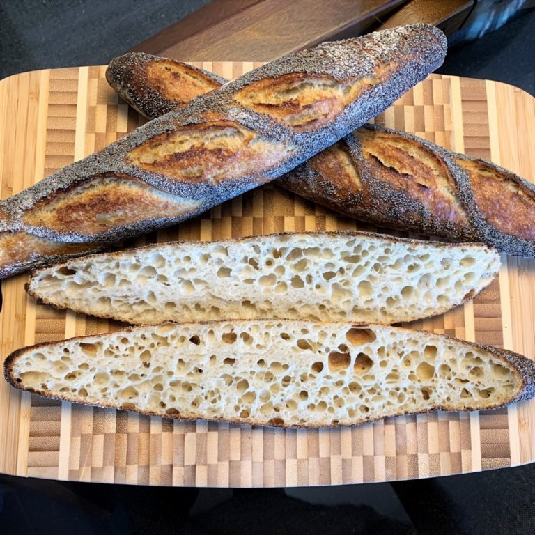 Poppyseed Crusted Yorkville Sourdough Baguettes Breadtopia