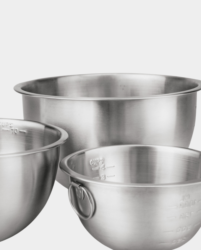 Stainless Steel Mixing Bowls — Set of 3 Breadtopia