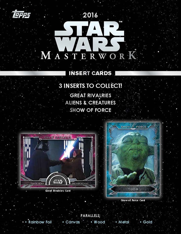 2016 TOPPS STAR WARS MASTERWORK HOBBY BOX Breakaway Sports Cards