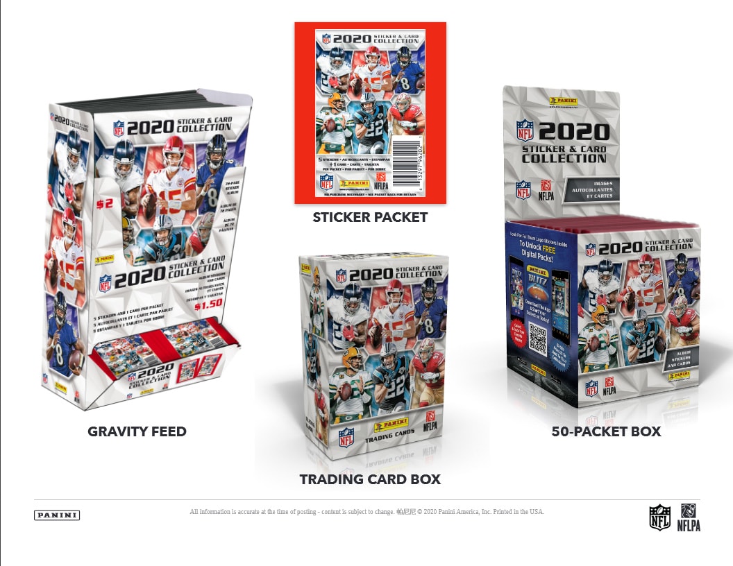 2020 PANINI NFL FOOTBALL STICKER ALBUM Breakaway Sports Cards