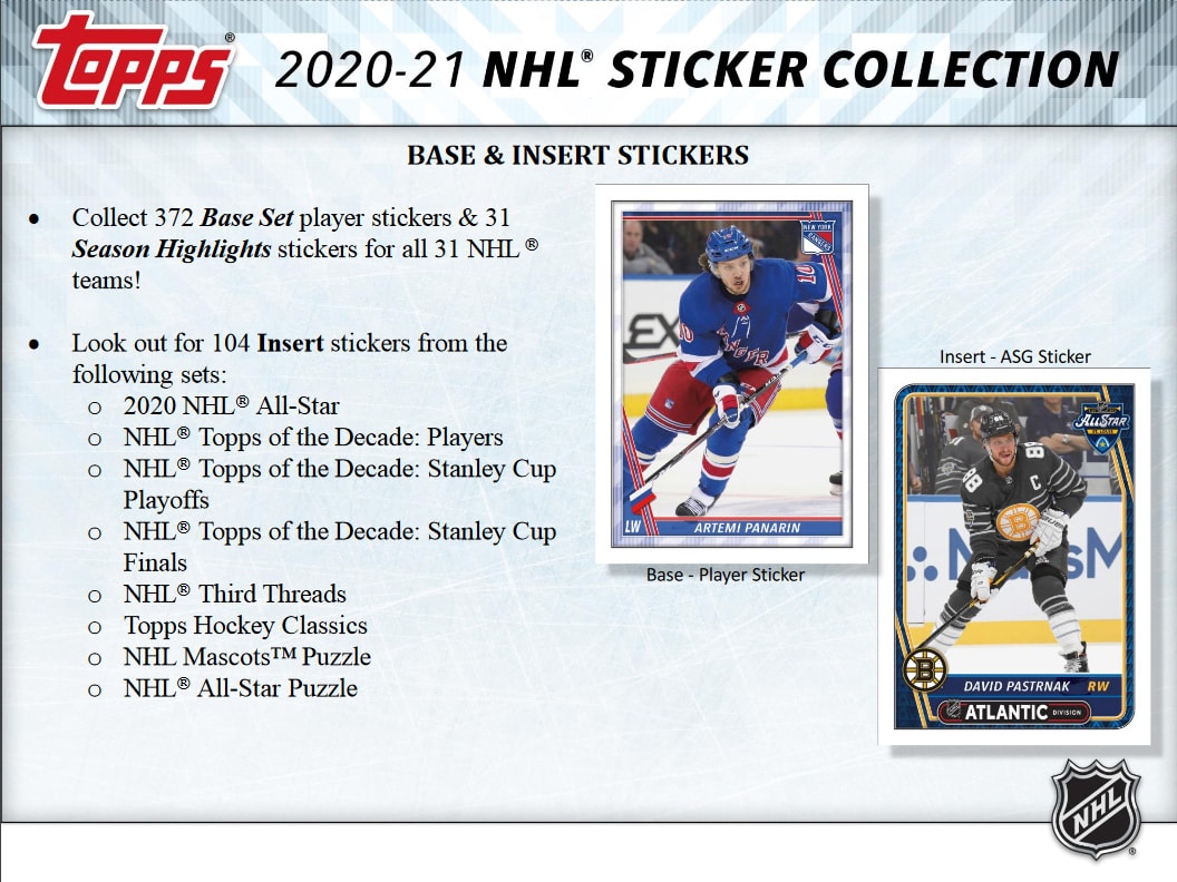 202021 TOPPS NHL HOCKEY STICKER ALBUM Breakaway Sports Cards