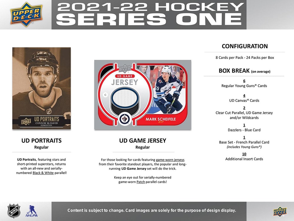 202122 UPPER SERIES 1 HOCKEY HOBBY BOX Breakaway Sports Cards